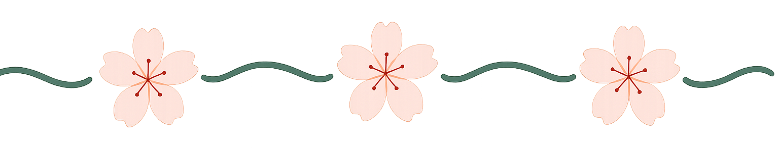 桜の飾りライン